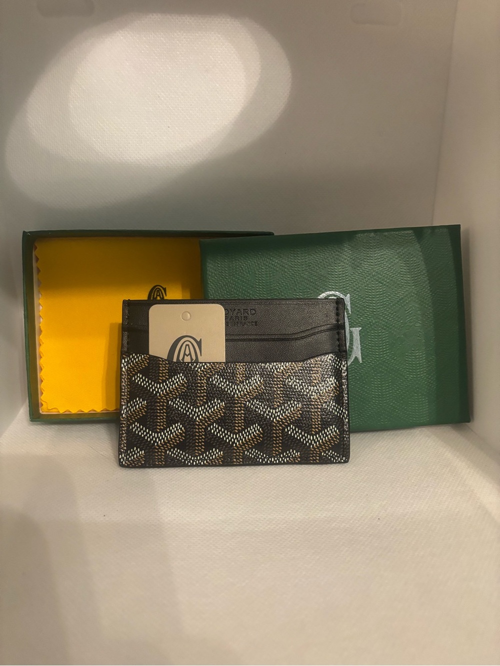 Black Patterned Card Holder